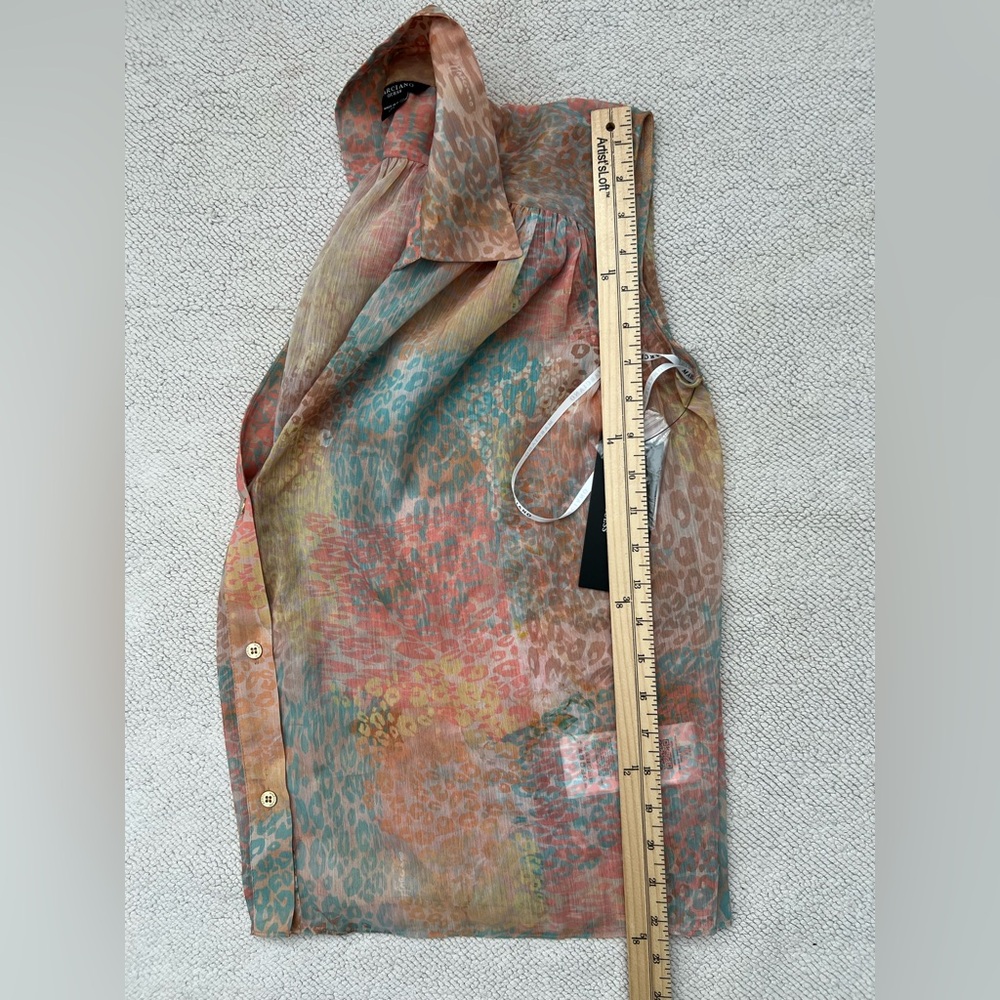 GUESS By Marciano Semi-Shade Maculage Sleeveless Top | Multicolor Size: M/6 - Picture 16 of 16